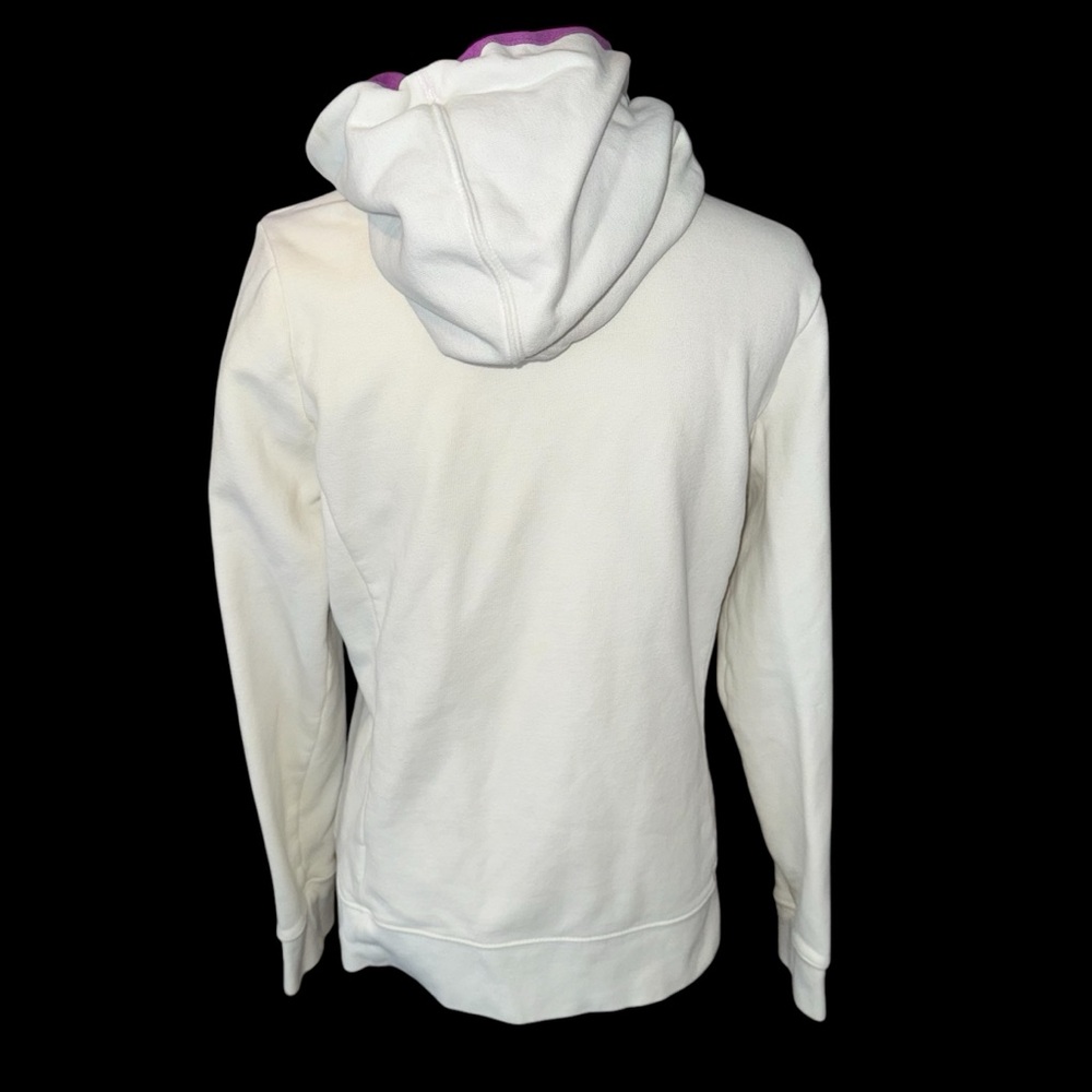 The North Face Women's White and Purple Hoodie sweatshirt sz Medium - Picture 6 of 12